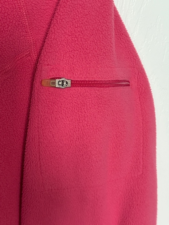 LL BEAN Pink Fleece Pullover Cozy Core Quarter-Zip Women’s Size Medium - Picture 8 of 14